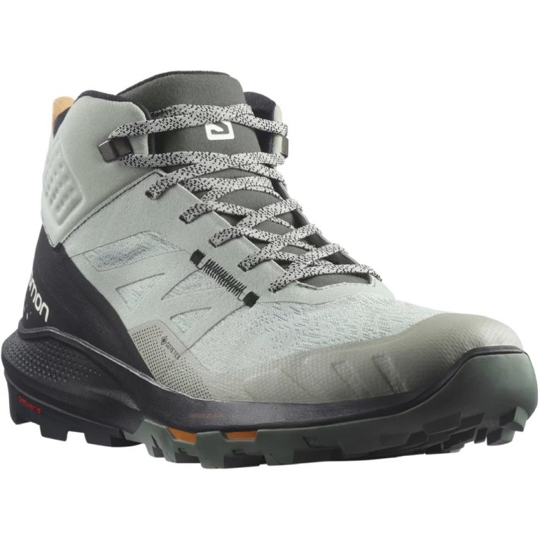 Botas Caminhada Salomon Outpulse Mid GTX Masculino Menta Pretas | PT P37582